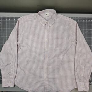 J Crew Dress Shirt Mens XL Windowpane Plaid Workwear Casual Business Office Work